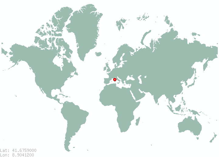Propriano in world map